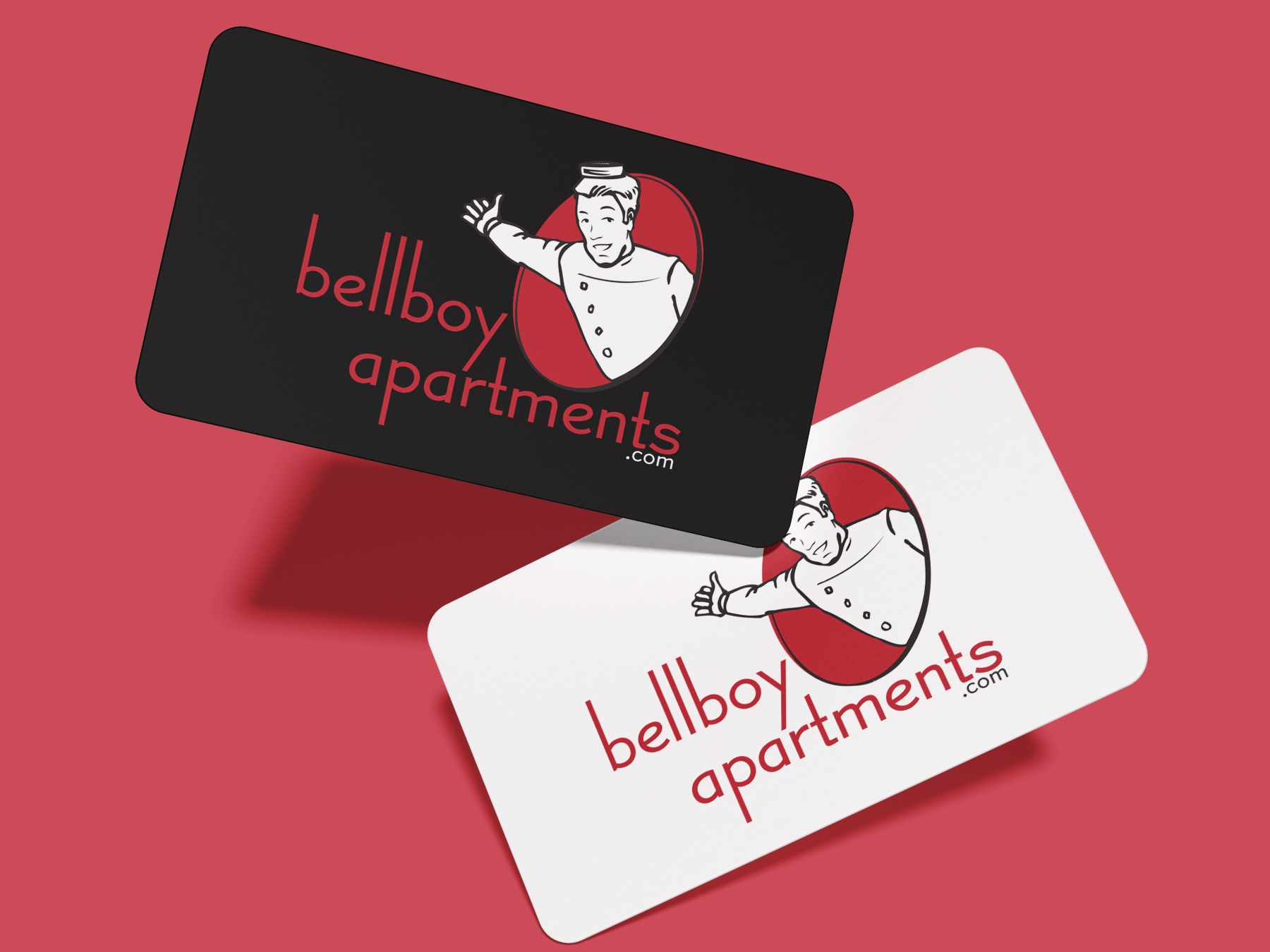 Bellboy Apartments - Logo Design - Logo Set Against Black and White