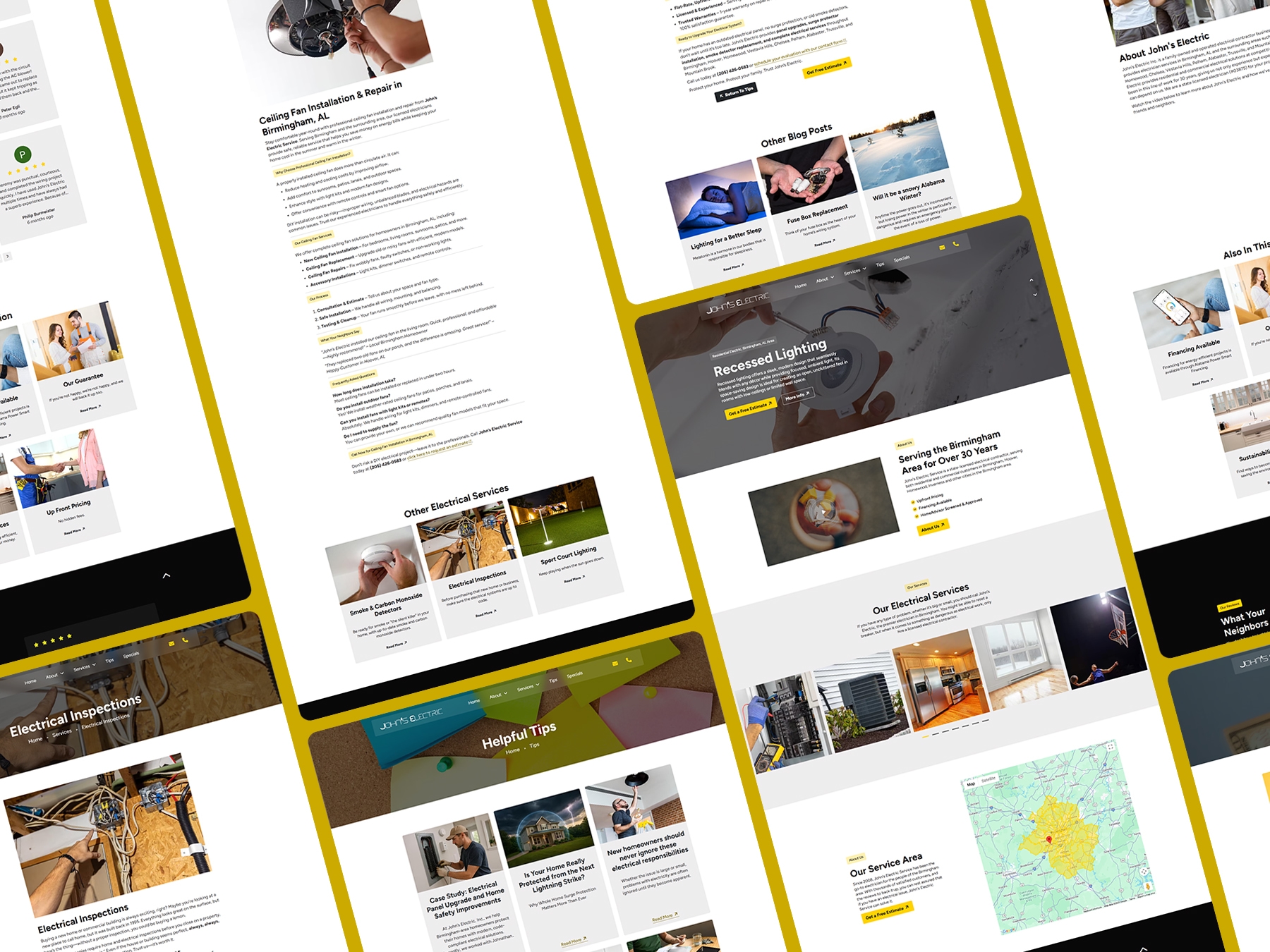 John's Electric Service - Web Design - Multiple Desktop Screens
